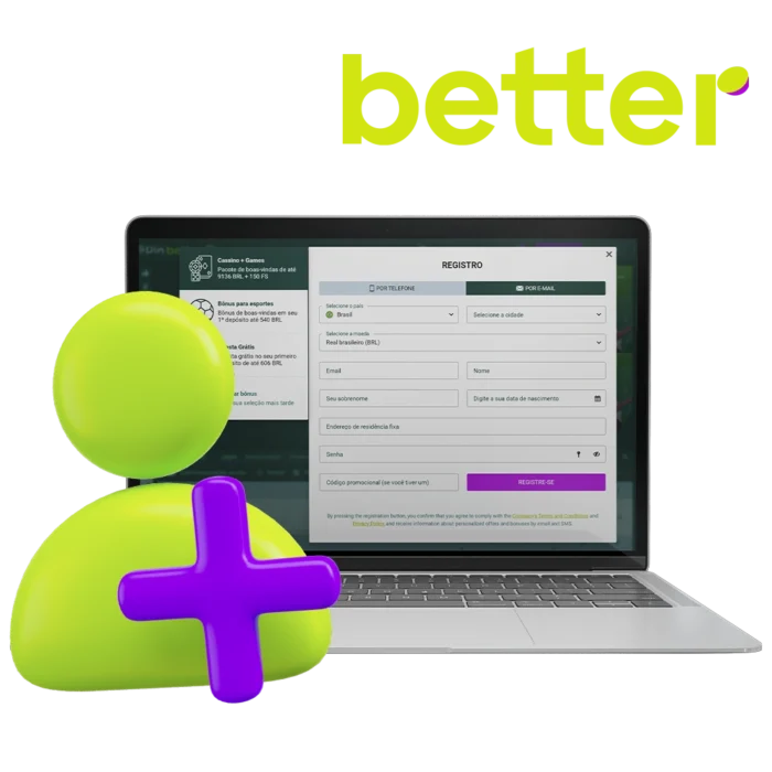 Interfejs rejestracji SpinBetter