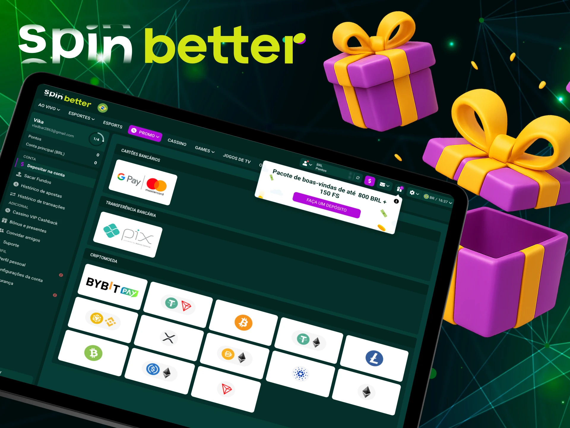 Veja o que aconteceu de novo no SpinBetter.