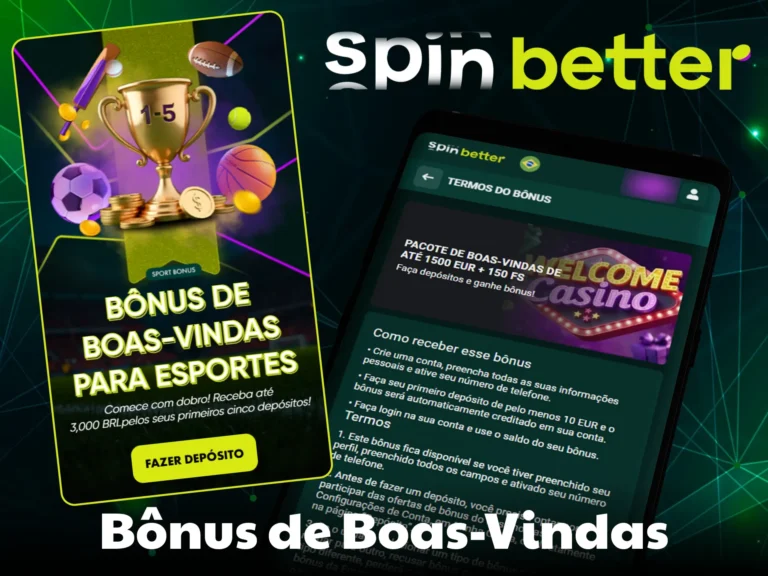 Interfejs aplikacji Spinbetter z bonusami